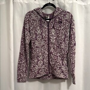 North Face Patterned Full Zip Hoodie